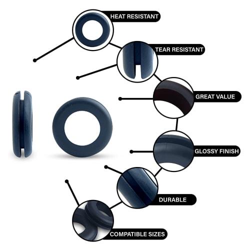 TAORAYO Cable Grommets, Gasket Grommets, Rubber Grommets, Rubber Bushings, Cable Grommets, Rubber Bushings, Grommet Set, Cable Protection, Wire Protec