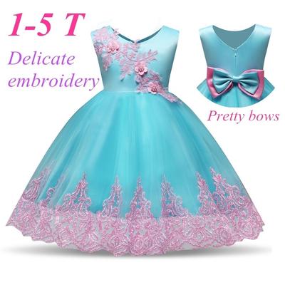 Child Kid Baby Girls Summer Tutu Dress Princess Party Wedding Bowknot Dress