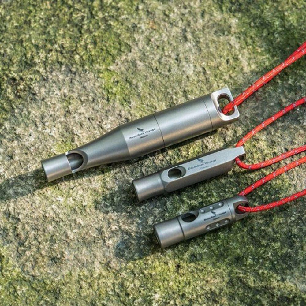 

Multistyles Waterproof Titanium Whistle Portable Emergency Exploring Accessories Outdoor EDC Tool 8