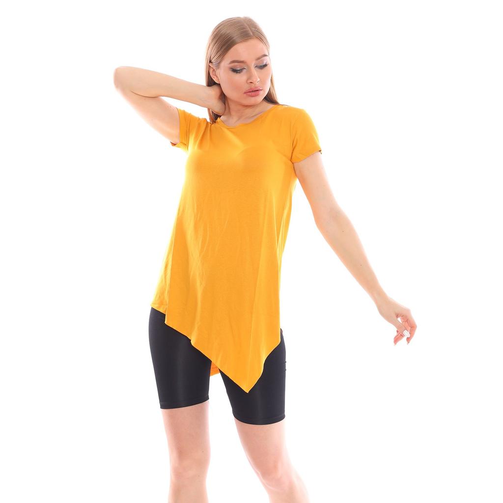 Cross Cut Viscose Fabric Casual Tunic