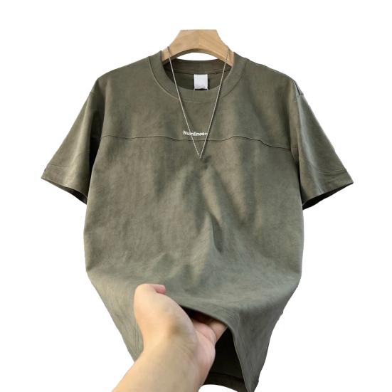 

Men Stylish T-shirt Breathable Loose Fit Summer Tee Tie-Dyed Look Casual T-shirt for Beach Holiday Sports Street M зелений