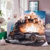 Movie T-The Fast and the Furious Throw Lightweight 240g Flannel Blanket Soft Skin-friendly for Summer Cooling