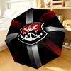 Ombrello con Emblema di Squadra di Calcio a 8 Stecche per Viaggio, Campeggio, Ombrello Leggero Portatile Casual, Essenziale per ogni Famiglia Regalo per le Vacanze