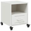 VidaXL Bedside Table White 36x39x43.5 Cm Steel, Cabinet, Bedroom Furniture, Phone Stand, Cabinet 846714