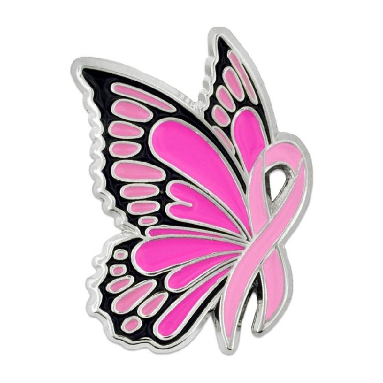 

Брошь на ленте с бабочкой, осведомленность о раке молочной железы, металлическое капающее масло, корсаж, эмалированная булавка, значок, аксессуары для одежды розовый