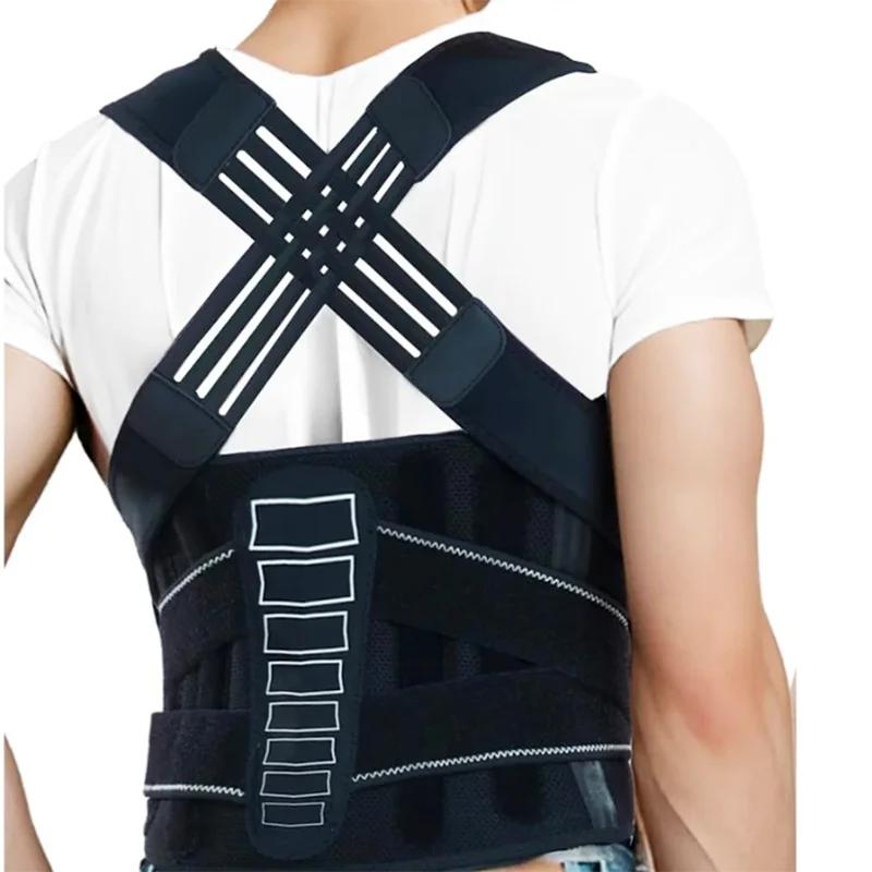 

Posture Corrector For Women And Men Adjustable Settings Shoulder Area Posture Brace Spinal Area Straightener Posture Used For Middle Upper Spine M чорний
