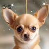 Acrylic Hanging Ornament Animal Dog Pendant with Lanyard Easy To Hang Creative Christmas Tree Ornament Bag Charms