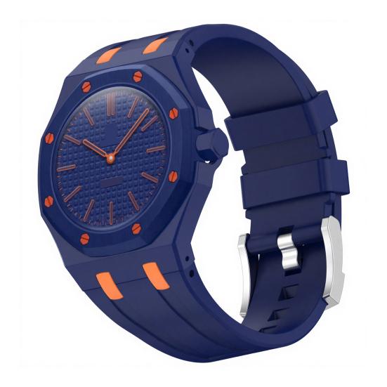 Silicone Watch Bands, Quick Release Watch Strap with Stainless Steel Buckle, Waterproof Smart Watch Strap for Men Women