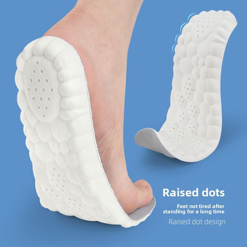 Sports and Casual Insoles 4D Feel Soft and Elastic, Shock-absorbing and Pressure-relieving Arch Support