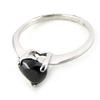 Black 'Love' Silver Ring