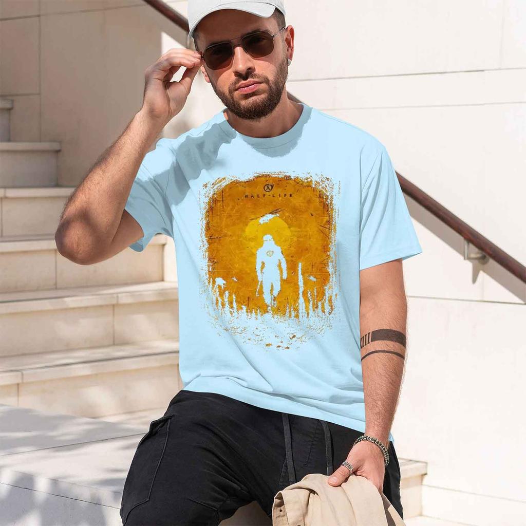 2026 New Model Mens Shortsleeve Half Life Game Rise Shine T Shirt Graphic Mens Tees Summer Cotton Tops Oneck Tshirt Half Lif