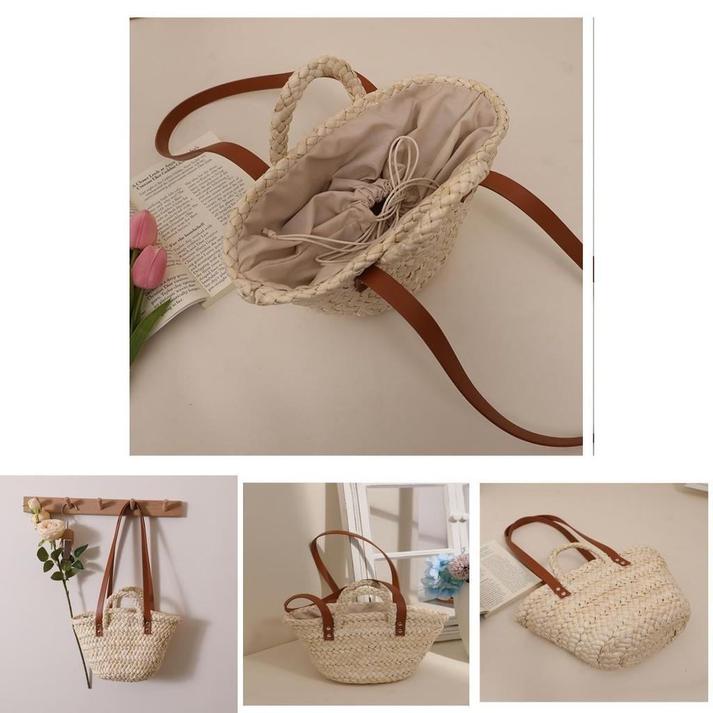 New Fashion Corn Husk Woven Bag Sweet And Fresh Style Handmade Woven Bag For Women Medium Size
