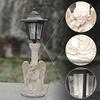 Solar Angel Sculpture Yard Light Resin Hexagonal Lamp Decorative Ornament Garden Courtyard Lawn Decorative Atmosphere Light