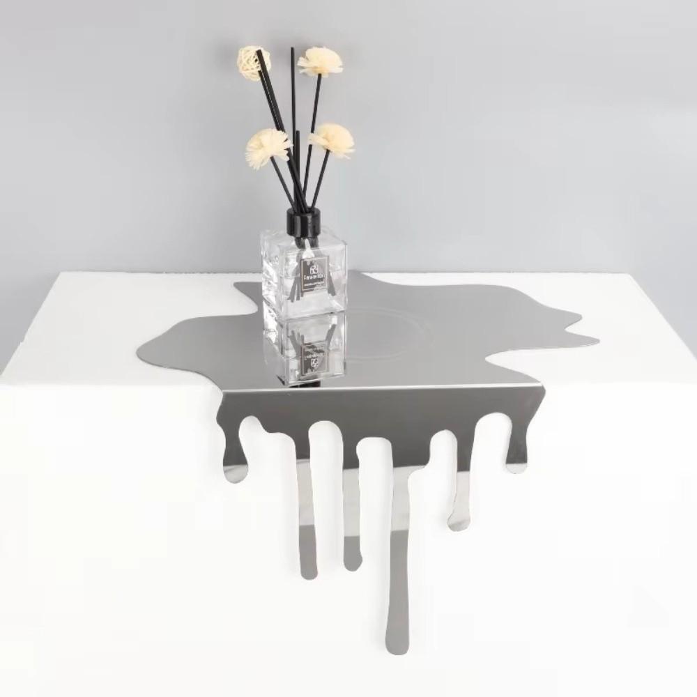 Mirror Finish Tabletop Coffee Coaster Minimalist Mug Pad Water Drop Reflection Decoration Study