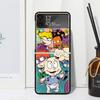 Cartoon R-Rugrat Phone Case For Samsung Galaxy Z Flip 7 Flip7 Zflip 6 Flip6 5 Flip5 4 Flip4 3 Flip3 5G Fundas Black Cover Galaxy
