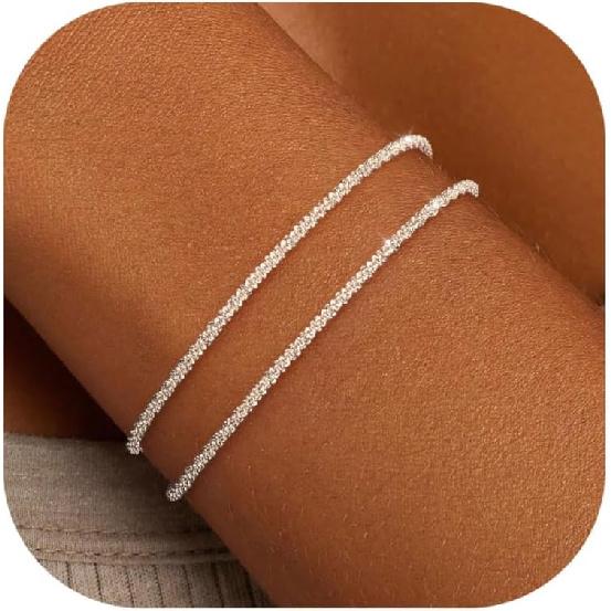 KOHOTA Silber Gold Armbänder für Damen Trendiges Armband-Set Anlaufgeschützt