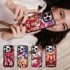 H-Hazbin Hotel Black Hard Plastic Phone Case For Iphone 17 Air 16 15 14 13 12 11 Pro Max PC TPU