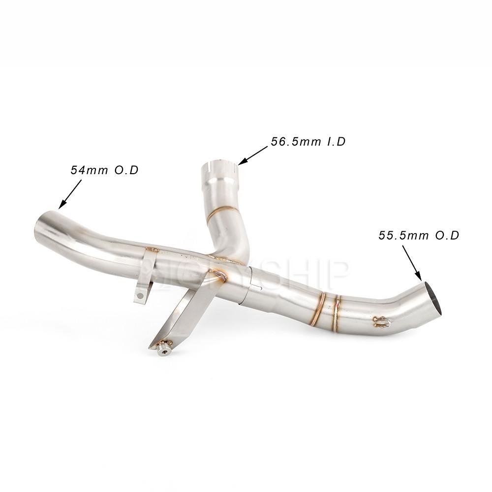 For Ducati Multistrada 1200 Enduro 2016 To 2019 Multistrada 1260 MTS 1200 1260 Escape Motorcycle Exhaust Link Pipe Slip-on
