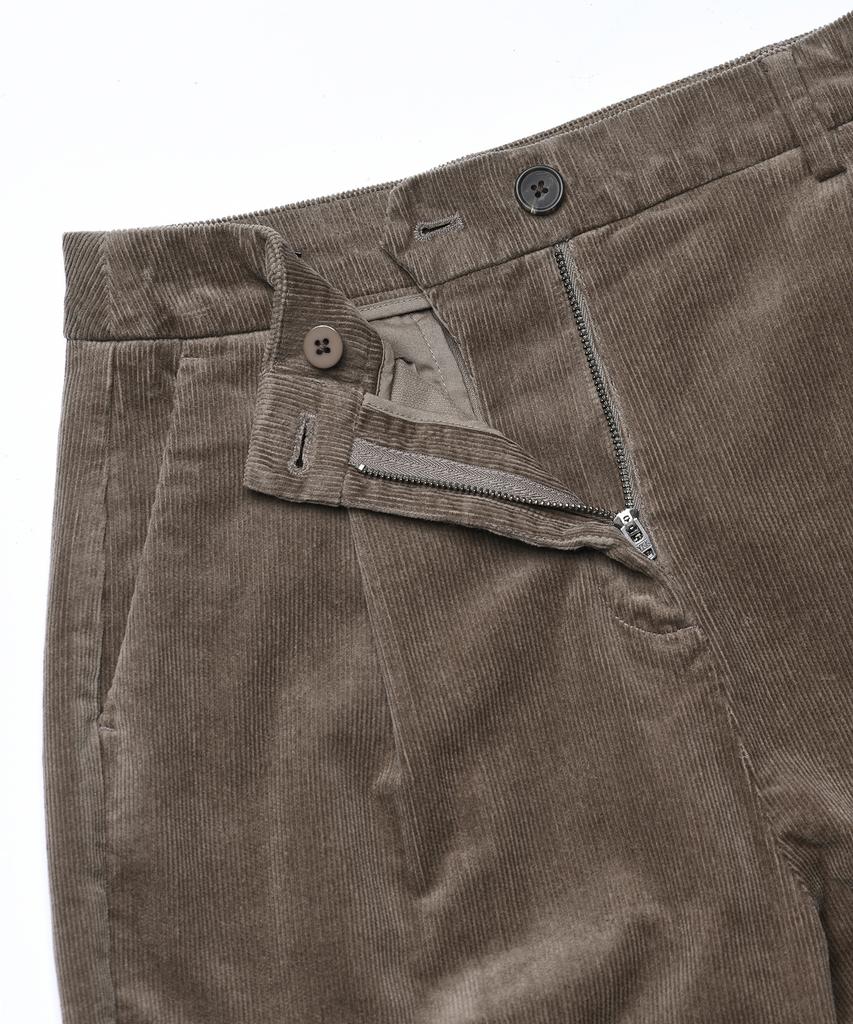 MUSINSA STANDARD WOMAN Women'S Tapered Corduroy Pants [Khaki Brown]
