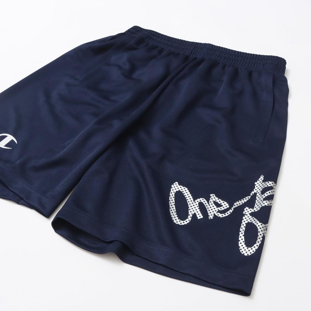 Champion Graphic Print Basketball Navy E-MOTION C3-ZB520 Men's Quick-Drying Shorts,