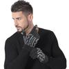 Warm Outdoor Riding Gloves, Piled and Thickened Full-finger Men's and Women's Autumn Jacquard Knitted Cold-proof Gloves