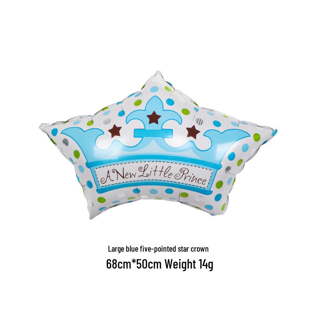 Gold Crown Balloon Set - Large, Medium, and Small Sizes for Birthday Decoration