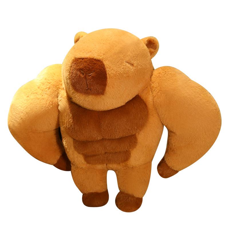 Internet Celebrity Muscular Capybara Plush Doll – Cute Ugly Pillow Gift
