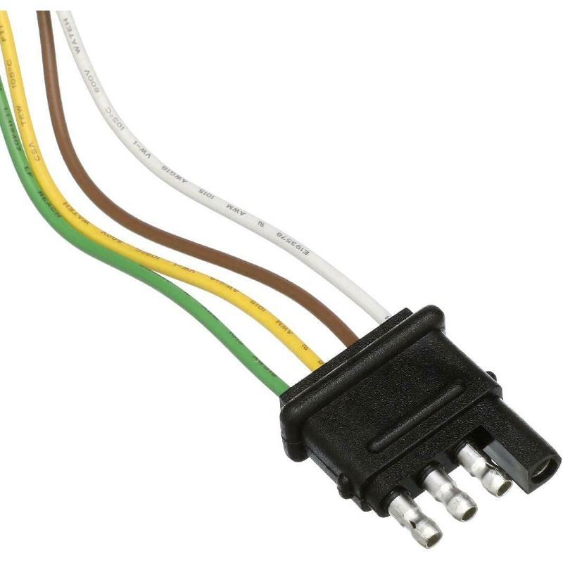 0.6m Trailer Light Wiring Harness Extension, 4 Pin Connector Hitch Light Trailer Wiring Harness Extender Fit for LED Tailgate Light Bar Trailer Lights