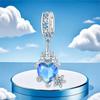 925 Silver Blue Love Snowflake Castle Pendants Bracelet Charms Fit Women Jewelry Party Beads DIY Fine Gifts Accessories