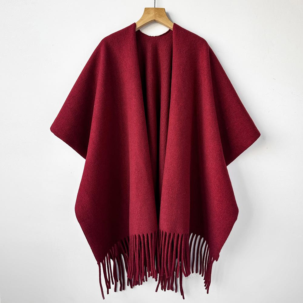 Winter Cashmere Scarf For Women Soft Solid Color Tassel Shawl Wrap Thick Warm Blanket Echarpe Pashmina Female Scarves