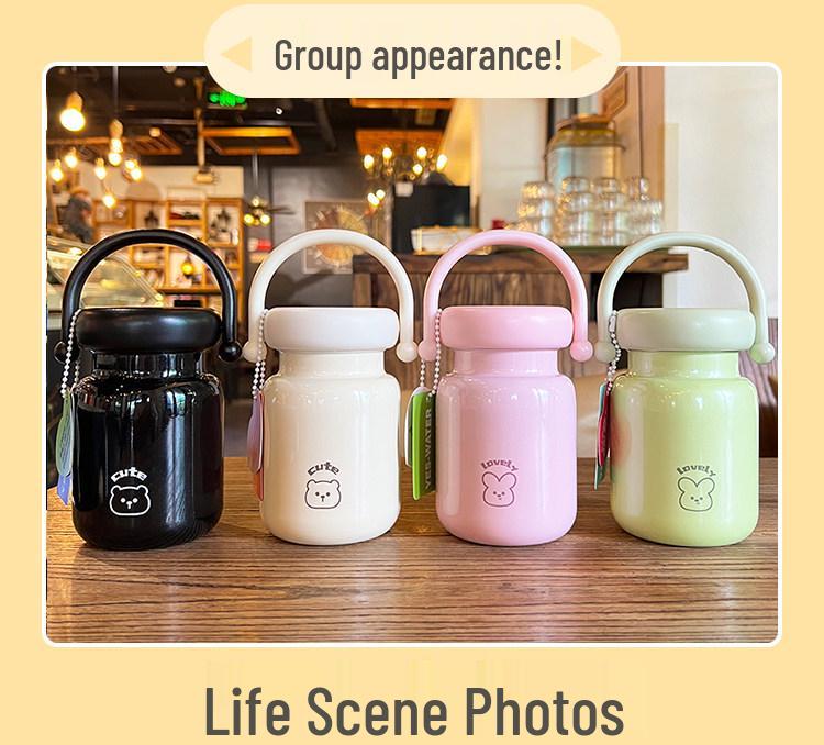 Cute 2026 Stainless Steel Portable Thermos Cup – High-Value, Celebrity-Style for Students