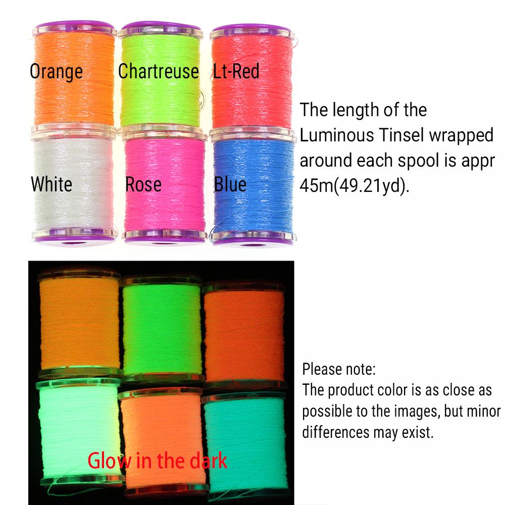 Două Pachete Diferite Material Sclipitor Luminos pentru Jiguri, Monturi Sabiki, Cârlige Asist, Streamer, Corp Nimfă Midge, Aripă, Picioare, Coadă