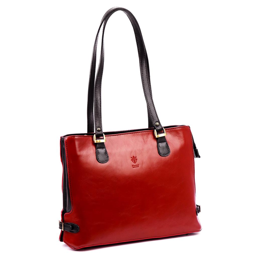 Elegante Leder-Shopperbag zum Umhängen Florence
