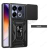 Slide Camera Funda for Infinix Note 40 4G Case Armor Ring Stand Protect Cover for infinix Note 40 Pro Plus 5G Pro+ Capa