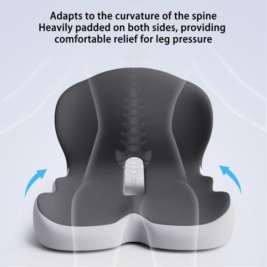 Memory Foam Seat Cushion with Back Support, L Shaped Car Office Chair Pad, Integrated Lumbar And Seat Cushion for Driving Desk