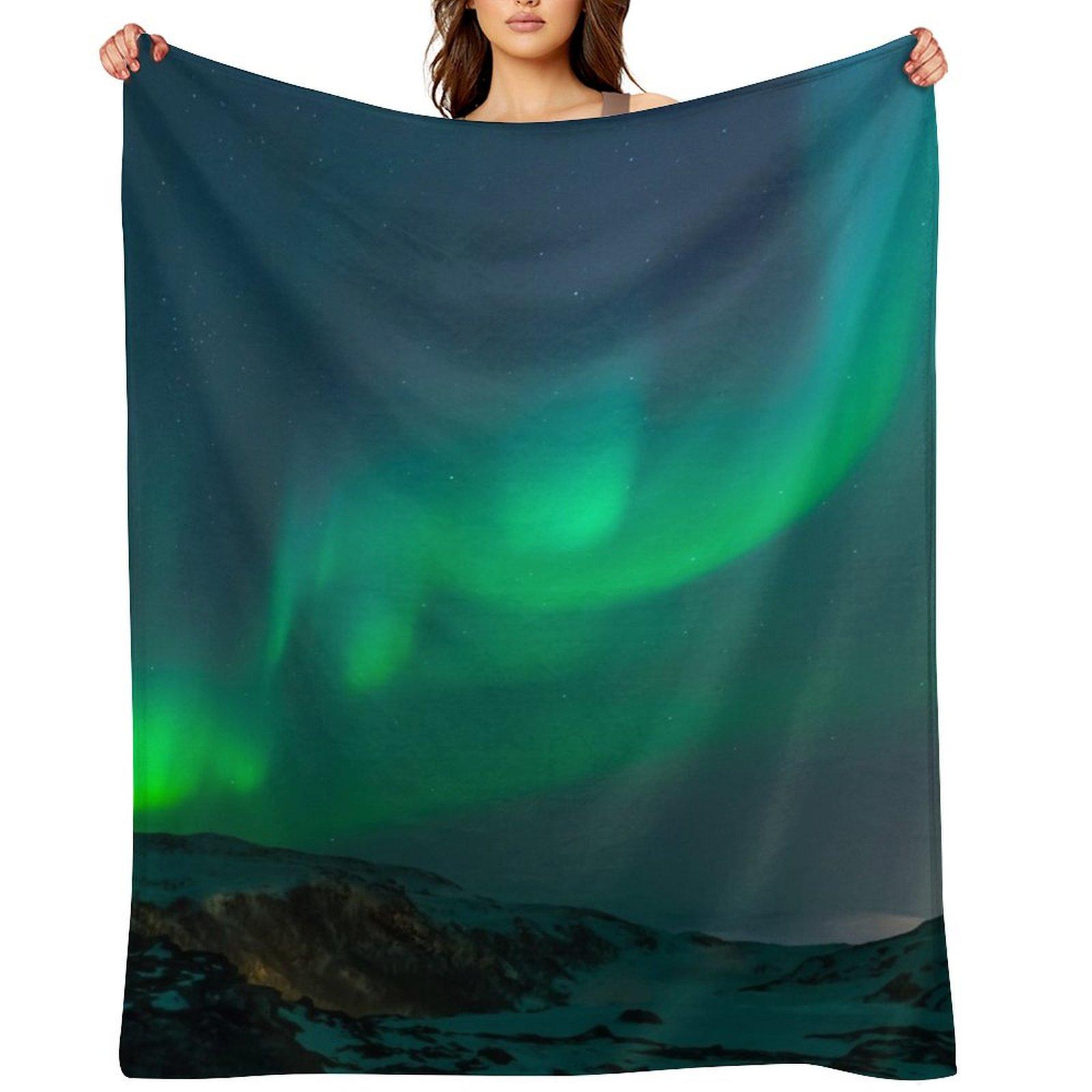 

Northern lights Throw Blanket Sofa Quilt Kid S Thins warm for winter Blankets 30x40in