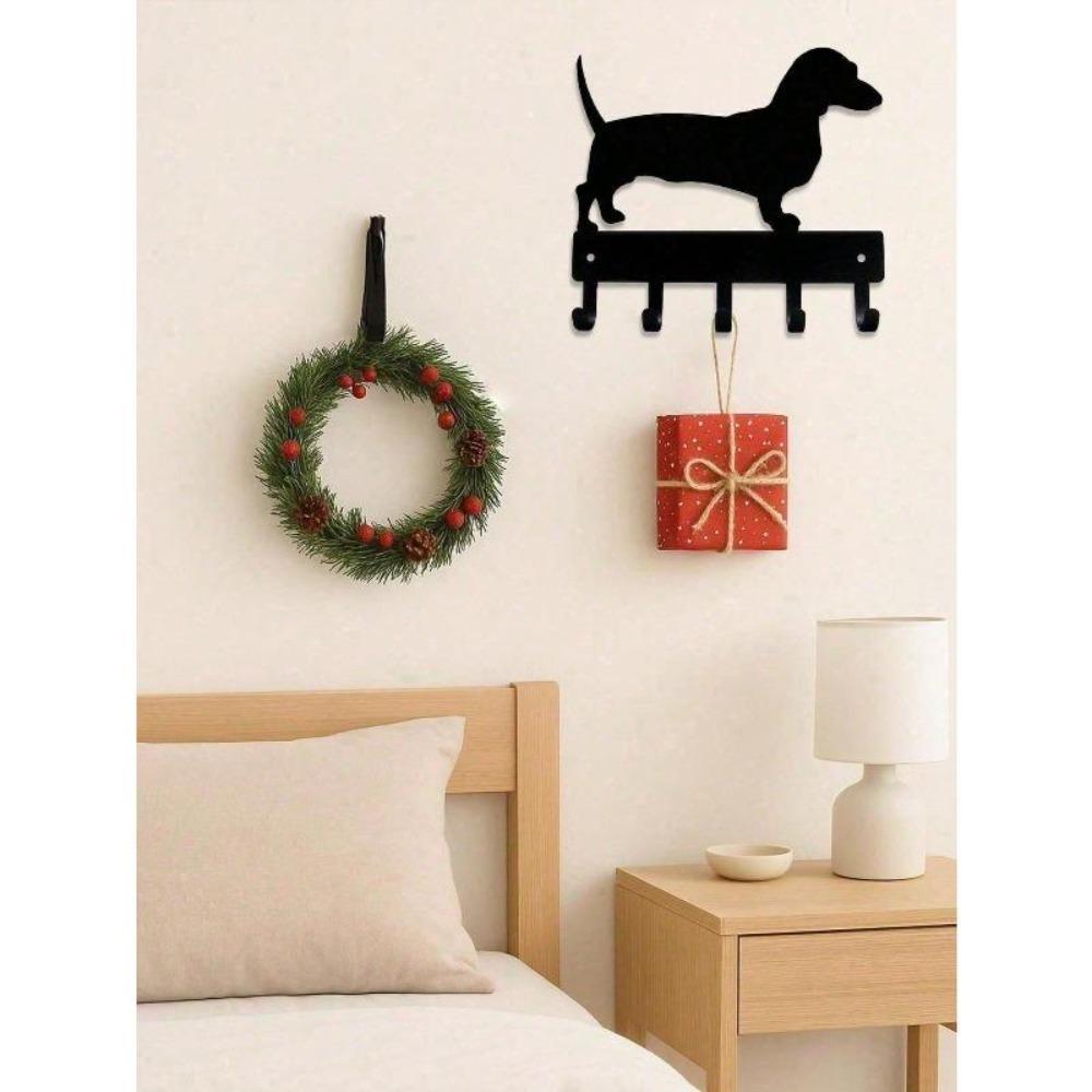 Dog Paw Wall Hooks Rustic Wood Entryway Organizer Pet Themed Home Decor Gift