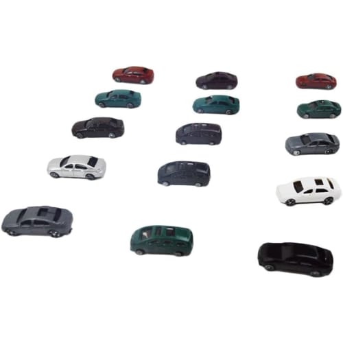 1/100 Scale Miniature Car Set, 20 Cars, Perfect for Dioramas, DIY Train Models, and DIY Dioramas