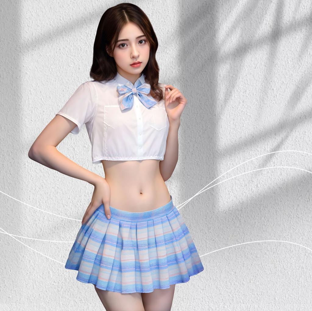 Sexy Campus JK Uniform College Seduction Pure Lust Skinny Ultra Short Pleated Skirt Suit Sex Lingerie