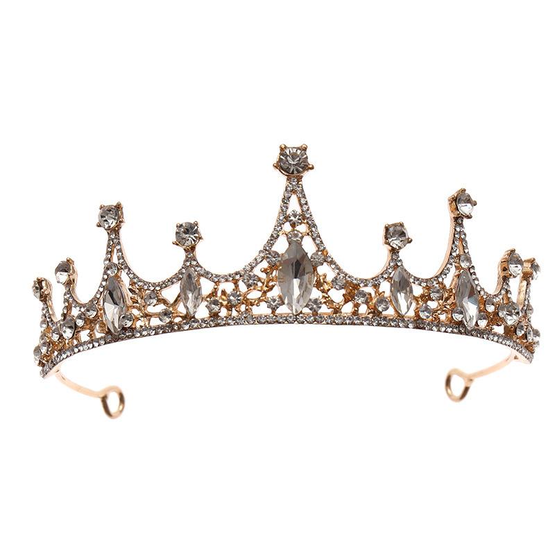 Alloy Rhinestone Crown Headwear European and American Bride Hair Band Wedding Accessories Photography Photo Coil Hair Crown and Hair Accessory