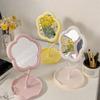 1pc Charming Sunflower Makeup Mirror with Storage Tray - 360° Swivelling,Adjustable Vanity Mirror Perfect for Bedroom Decoration