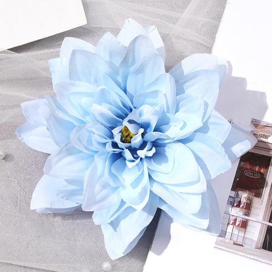 Látková květinová hlava pro řemesla Falešný hedvábný umělý květ hlavy jiřiny pro svatební párty Domácí dekorace na klobouk DIY věnec Scrapbooking