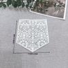 1pc Elegant White Lace Embroidered Patch, Floral & Geometric Patterns Sew-On Applique for Clothing DIY Crafts Denim Pocket Decoration Sewing Supplies