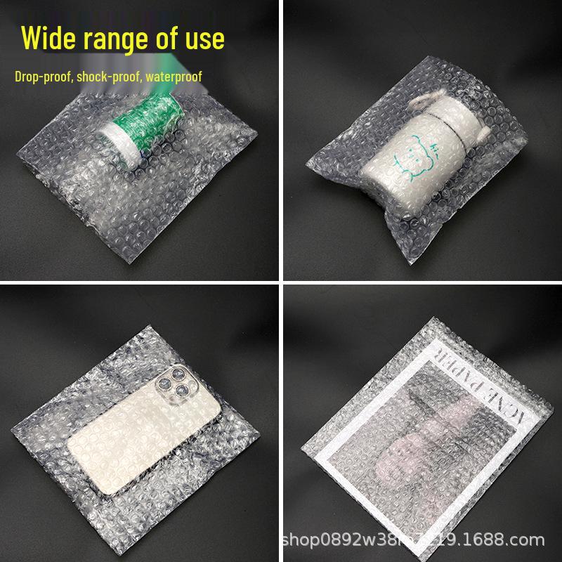 In-Stock Waterproof Transparent Bubble Foam Bags - Thickened Packaging 15x20cm [100 pieces per pack]; Single layer