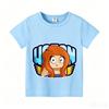 Wojans T-shirt s anime motivem, kulatý výstřih, dětské oblečení s krátkým rukávem, letní bavlněná trička, trička pro kluky a holky, dárek k narozeninám