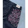 Hip Hop Cartoon Pattern Pocket Embroidery Denim Shorts Y2k Retro Baggy Dark Blue Jeans Short Men Women Street Skateboard Jorts