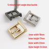 16MM Right Angle Leather Buckle for Shoe, Bag, and Pet Decoration