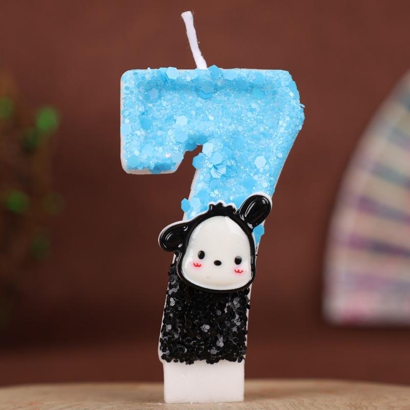 Pacha Dog Numbers Birthday Candle Cake Party Decoration Birthday Handmade Candles 0-9