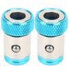 2Pcs Magnetizer Ring Universal Metric 1 4inch Magnetic Steel Screwdriver Bits AccessoriesLake Blue