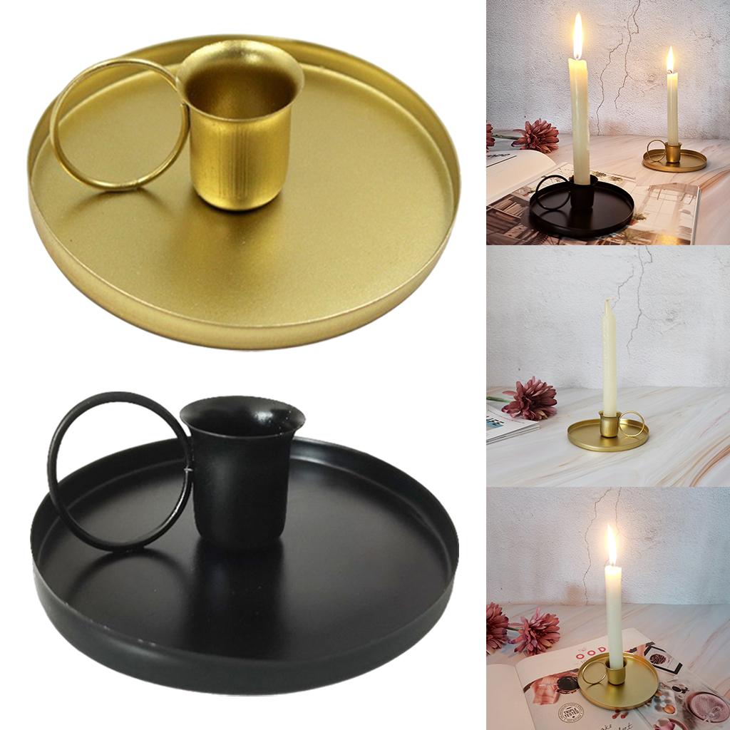 Eisen Kerzenhalter für Stabkerzen, Funktionelles Design mit Griff
